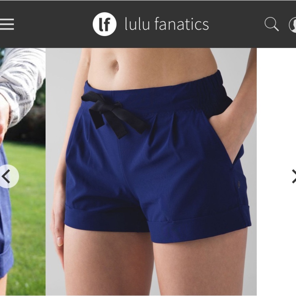 Lululemon black Spring Break shorts, size 4